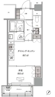 SKナインティ門前仲町【11階】の間取り