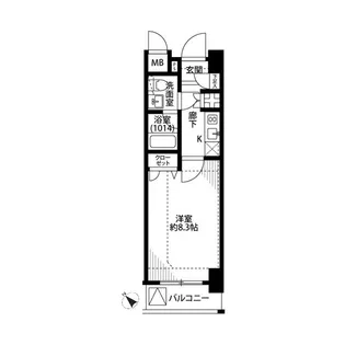 プレール・ドゥーク東京EASTⅢ【5階】の間取り