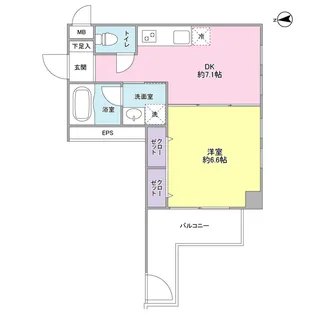 コモドール雷門【11階】の間取り