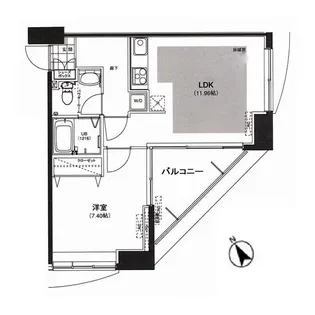 サウンドおしあげ【13階】の間取り