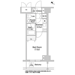 コンフォリア豊洲【6階】の間取り