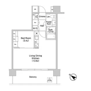 コンフォリア南砂町【17階】の間取り