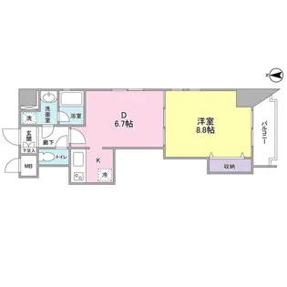 カーサ ブリリア【5階】の間取り