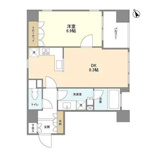 グランカーサ銀座イースト【9階】の間取り