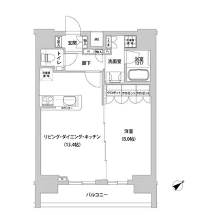 メトロステージ上野【7階】の間取り