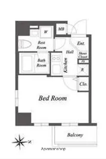 ルクレ住吉【2階】の間取り