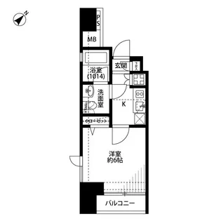 プレール・ドゥーク銀座東【2階】の間取り