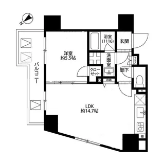 プレール・ドゥーク東京EASTⅤ【7階】の間取り