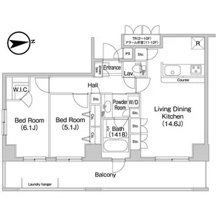 コンフォリア田町【2階】の間取り