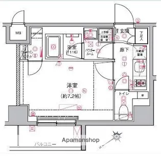 アルテシモシェルト【7階】の間取り
