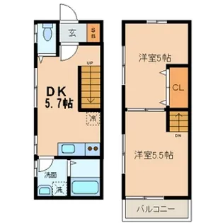 ジュネスⅡ【102号室号室】の間取り