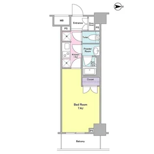 1Kの間取り画像