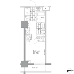 ザ・パークハビオ上野レジデンス【2階】の間取り