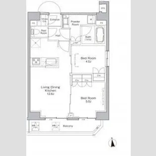 プラウドフラット浅草橋【10階】の間取り