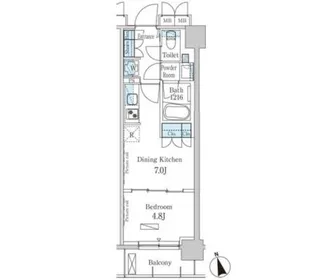 パークアクシス日本橋兜町【8階】の間取り