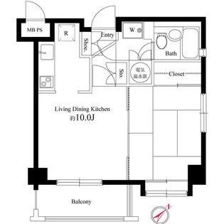 つくば5号館【0510号室】の間取り