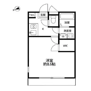 アムール コーポ サンレーク Ⅳ【1階】の間取り