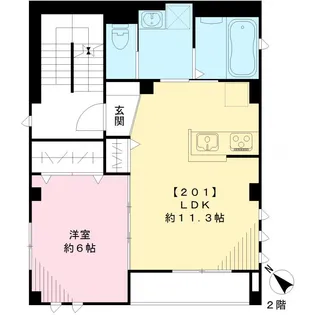 ソレイユ3103【201号室号室】の間取り