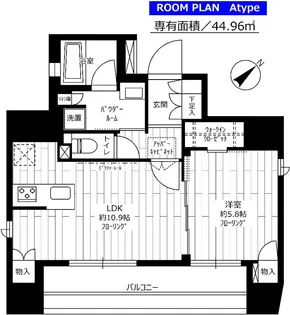 ステージファースト蔵前アジールコート【6階】の間取り
