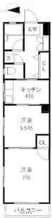 プロスパーハイツ【4階】の間取り