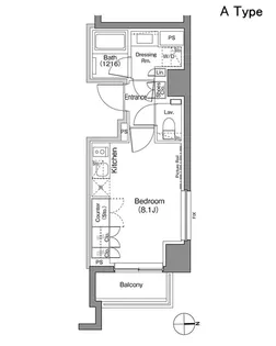 ザ・パークハビオ上野御徒町【4階】の間取り