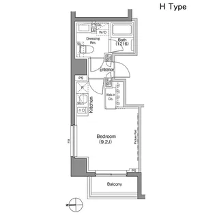 ザ・パークハビオ上野御徒町【4階】の間取り