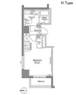ザ・パークハビオ上野御徒町【2階】の間取り