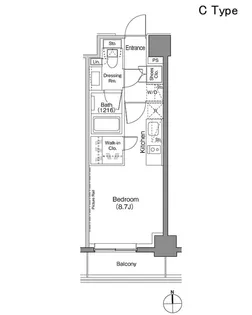 ザ・パークハビオ上野御徒町【2階】の間取り