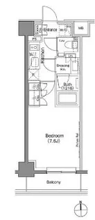 ザ・パークハビオ上野御徒町【6階】の間取り