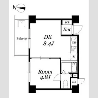 ティックハウス【6階】の間取り