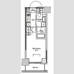 プラウドフラット門前仲町Ⅴ【5階】の間取り