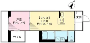 ラ・コリーヌ谷中【303号室号室】の間取り