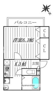 ARK門前仲町【202号室】の間取り