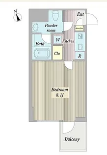 HY’S RENATA 南砂【5階】の間取り