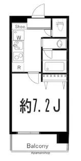 ドゥーエ西大島Ⅱ【8階】の間取り