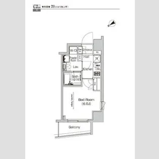 プラウドフラット門前仲町Ⅳ【6階】の間取り
