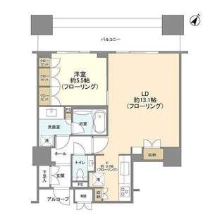 オリゾンマーレ【3階】の間取り