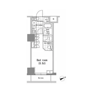 パークハビオ新橋【8階】の間取り