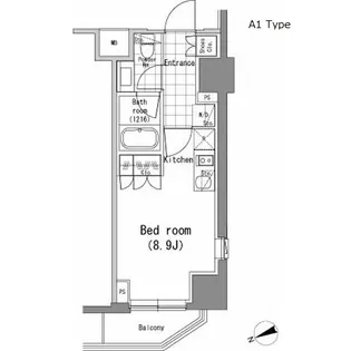 パークハビオ新橋【11階】の間取り