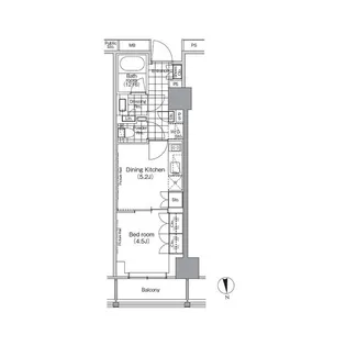パークハビオ門前仲町【9階】の間取り