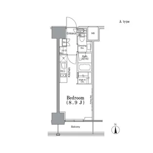パークハビオ飯田橋【5階】の間取り