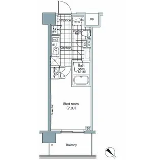 パークハビオ赤坂【6階】の間取り