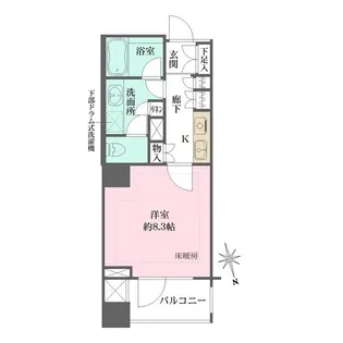 グランスイート明石町【4階】の間取り