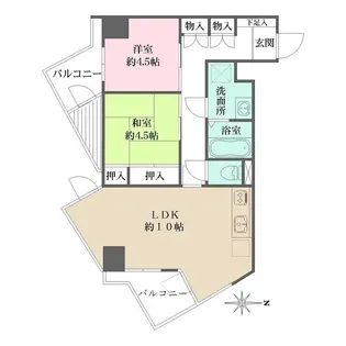 コーポリヴァーストン【6階】の間取り