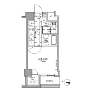 パークハビオ日本橋蛎殻町【3階】の間取り