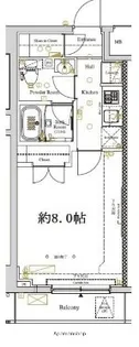 ディアレイシャス東京ベイ潮見【2階】の間取り