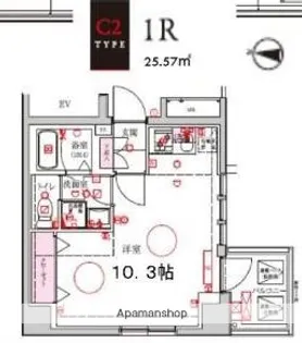 ベルシード新大橋【7階】の間取り