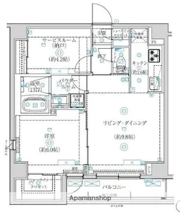 アルテシモ グレイス【7階】の間取り