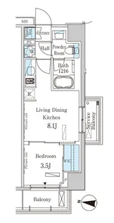 パークアクシス木場キャナル ウエスト【6階】の間取り