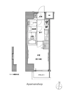 ラヴァンド大島【14階】の間取り